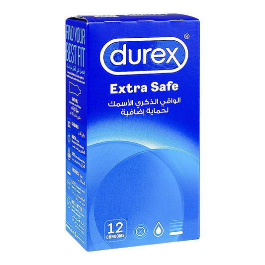 Durex Extra Safe Condoms - Trusted and Thicker Latex Protection
